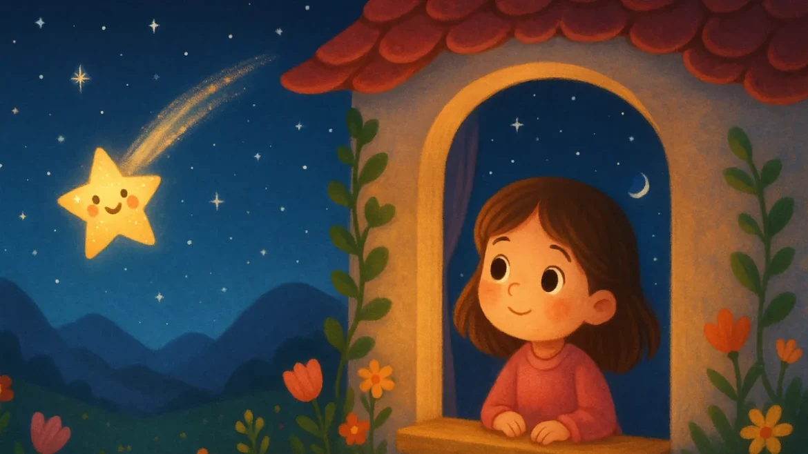 a menina e a estrela cadente