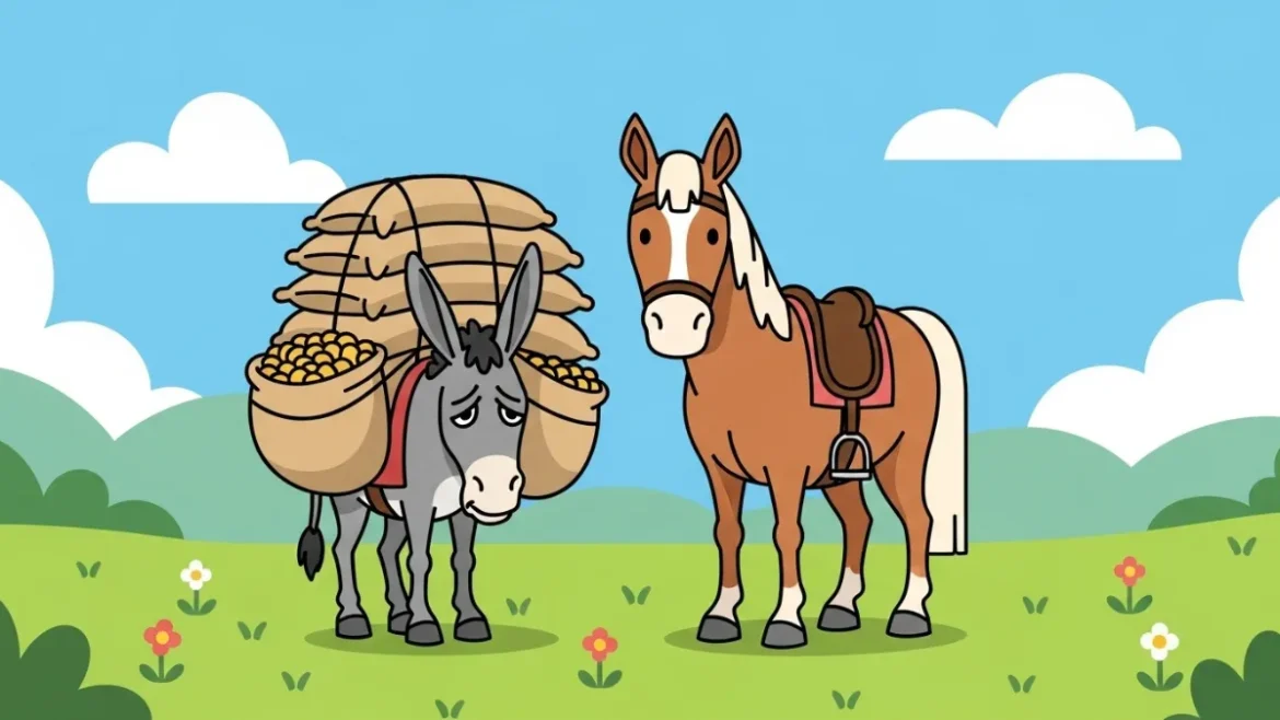 o cavalo e o burro
