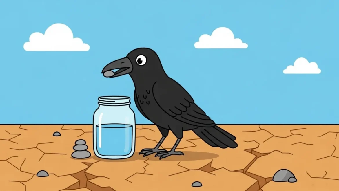 o corvo e o jarro