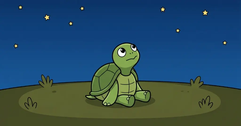 historia tartaruga olhando estrelas tartaruga céu estrelado noite calma animal tranquilo história infantil para dormir relaxamento criança observando céu estrelas